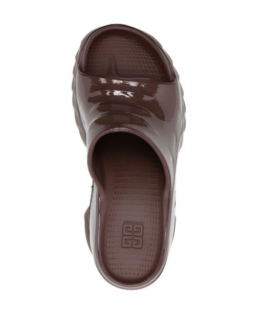 Givenchy Brown Marshmallow Wedge Slides