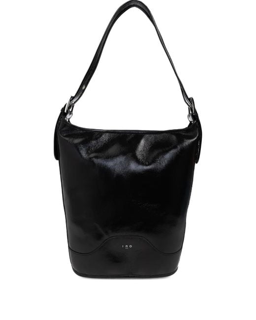 IRO Black Leather Bucket Bag