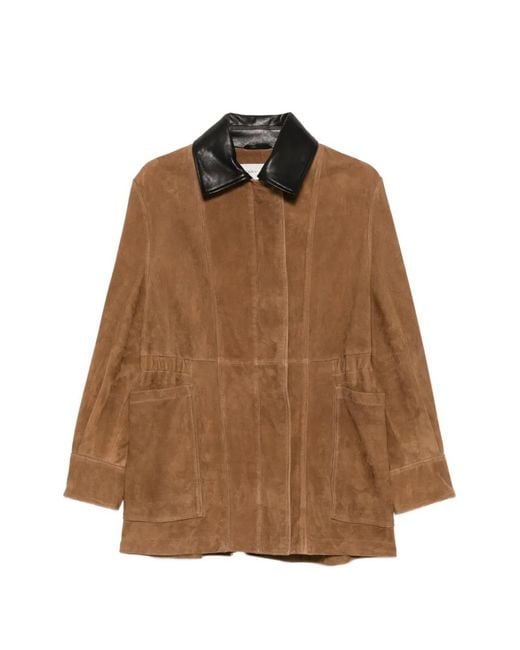 Nour Hammour Brown Grange Suede Jacket