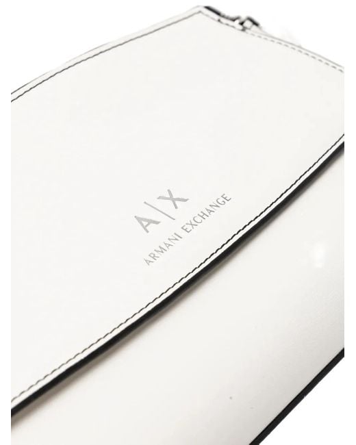 ARMANI EXCHANGE ロゴ ショルダーバッグ White