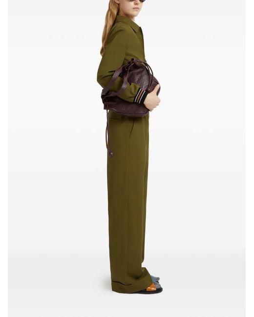 Marni Green Virgin Wool Pants