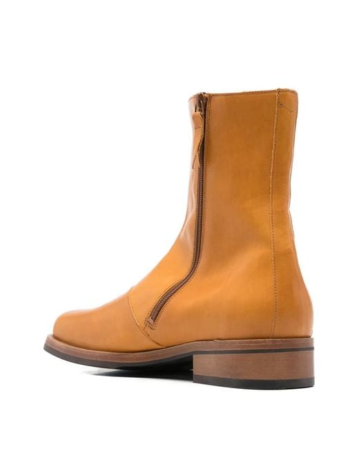 Our Legacy Brown Camion Leather Boots for men