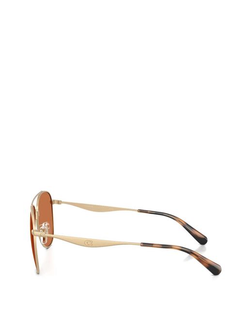 COACH Metallic Pilot-Frame Sunglasses for men
