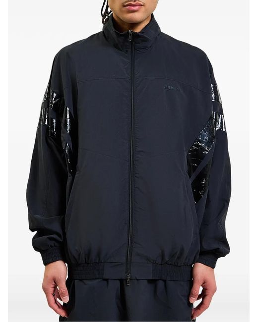 Vetements Blue Tape-Detail Track Jacket for men