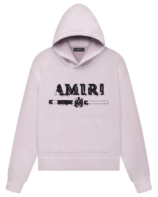 Amiri Pink Logo-Embellished Hoodie for men