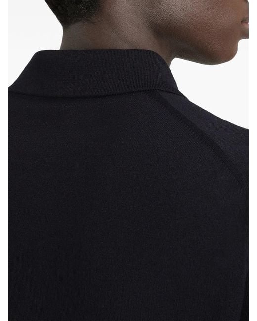 Dolce & Gabbana Black Virgin Wool Polo Shirt With Logo for men