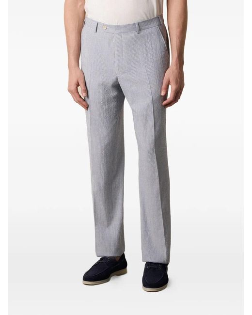 Brooks Brothers Gray Seersucker Striped Trousers for men