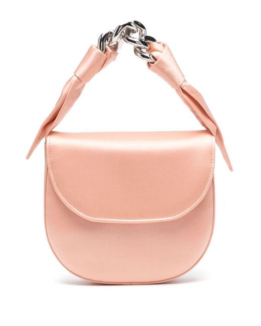Casadei Pink Chain-handle Satin Tote Bag