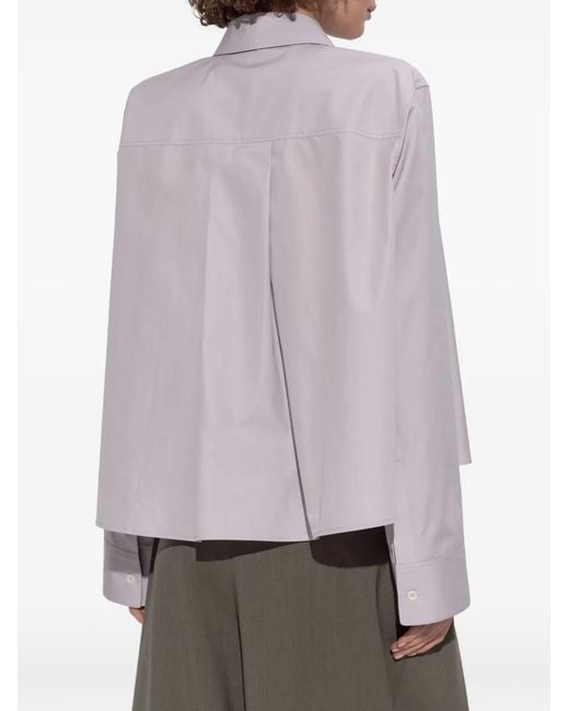 Loewe Purple Cotton Trapeze Shirt