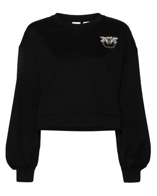 Pinko Love Birds Verfraaide Sweater in het Black