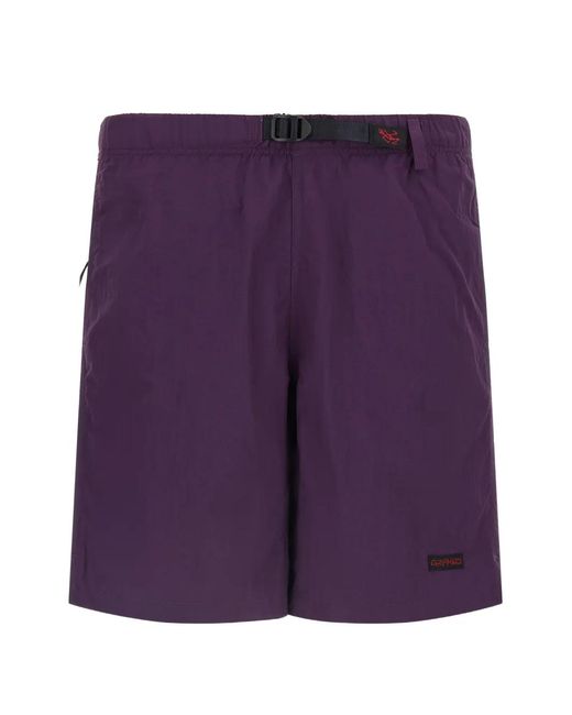 Gramicci Purple Bermuda À Ceinture Intégrée for men
