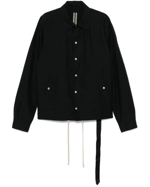 メンズ Rick Owens リップストップ シャツ Black