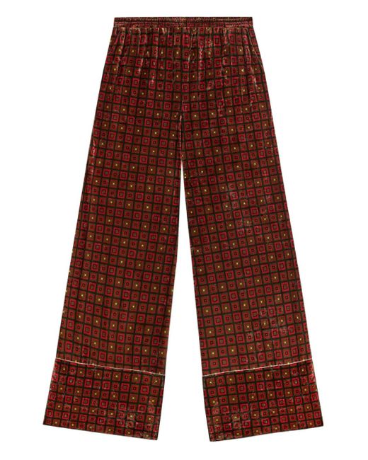 Pierre Louis Mascia ジオメトリックパターン パンツ Red
