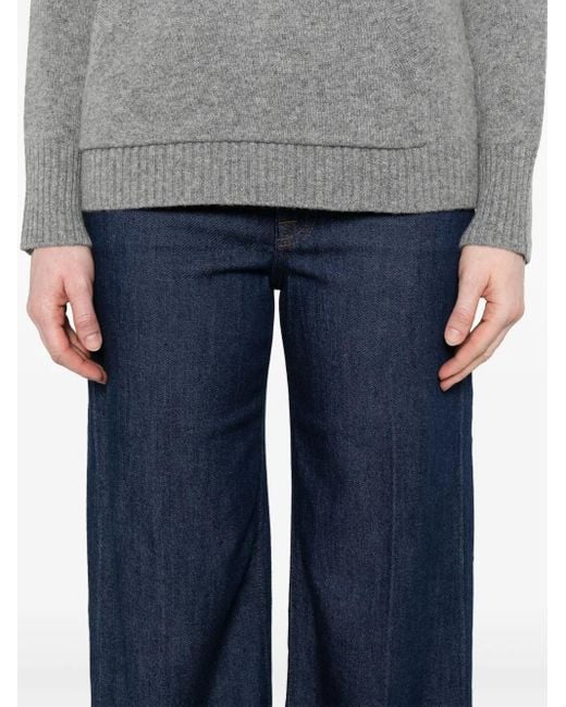 7 For All Mankind Blue Five-Pocket Jeans