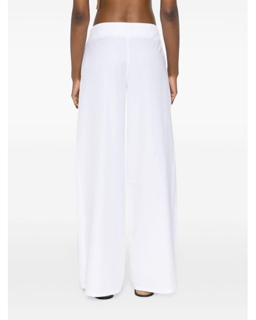 Pantalon en coton à coupe ample Ermanno Scervino en coloris White