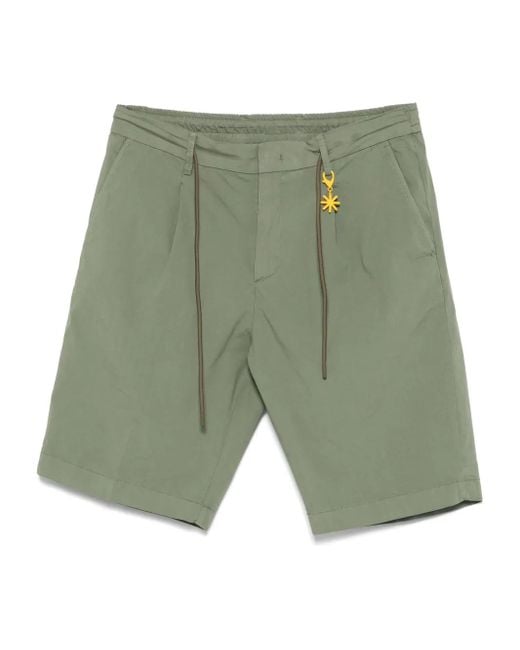 Shorts Con Applicazione Logo di Manuel Ritz in Green da Uomo