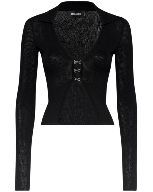 DSquared² Ribgebreid Vest in het Black