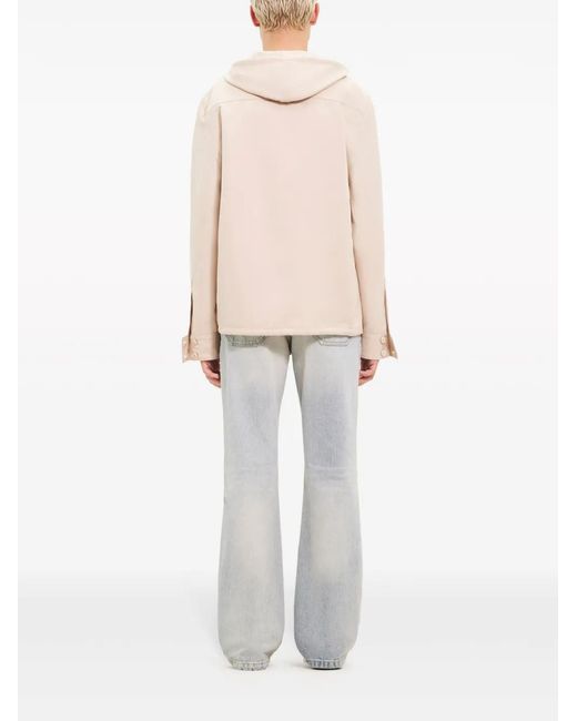 Courreges White Hooded Zip-Up Jacket for men