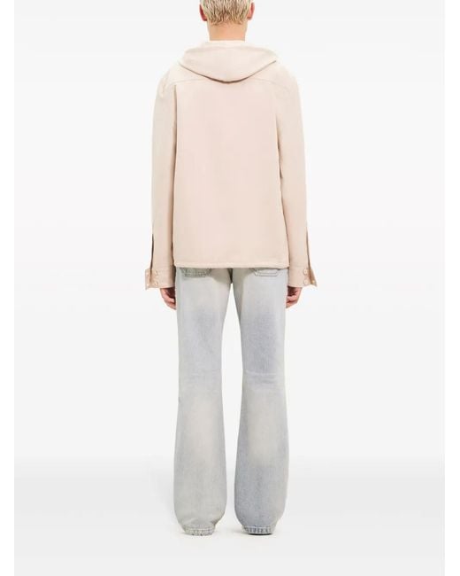 Courreges White Hooded Zip-Up Jacket for men