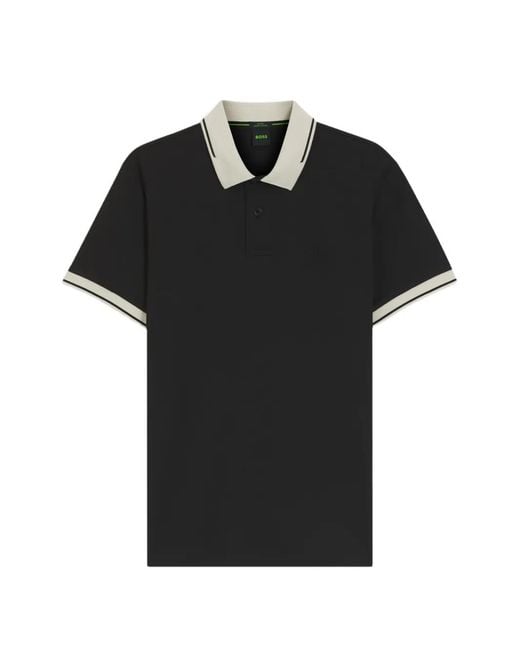 Boss Black Tipped-Trim Polo Shirt for men