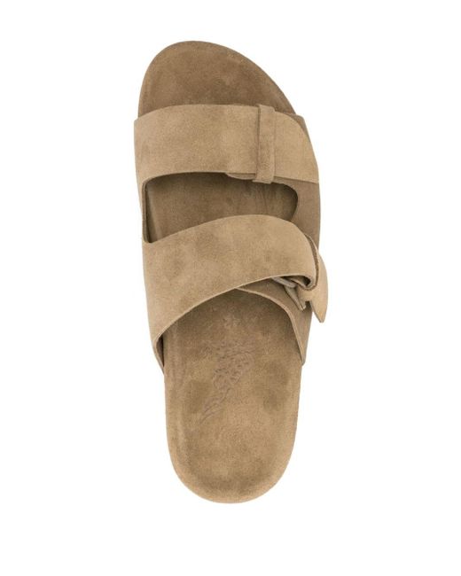 Ancient Greek Sandals Brown Diógenes Suede Sandals for men