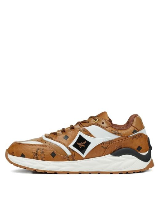 MCM Brown Skywander Logo Sneakers