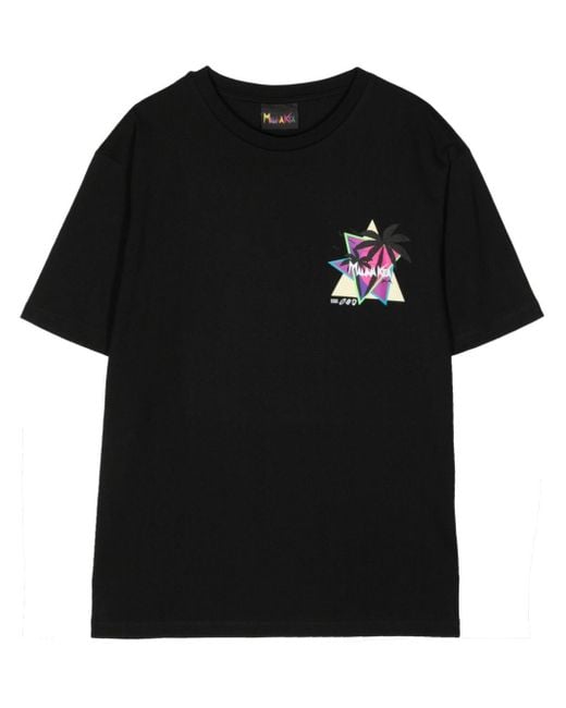 Mauna Kea Black Sunset Palms Cotton T-shirt for men