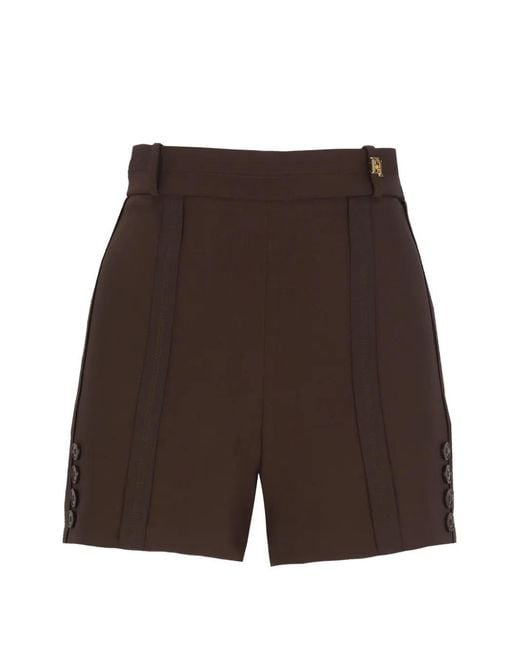 Elisabetta Franchi Brown Shorts