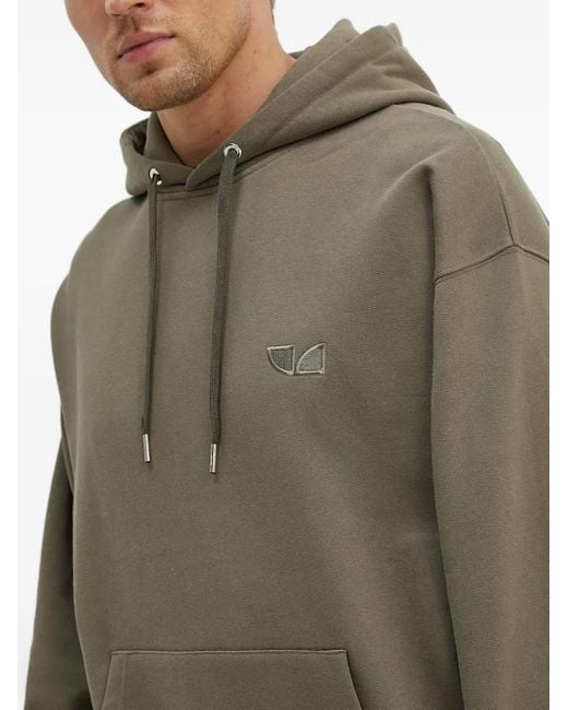 IRO Green Logo-Embroidered Hoodie for men