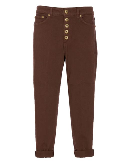 Dondup Brown Jeans mit Logo-Patch