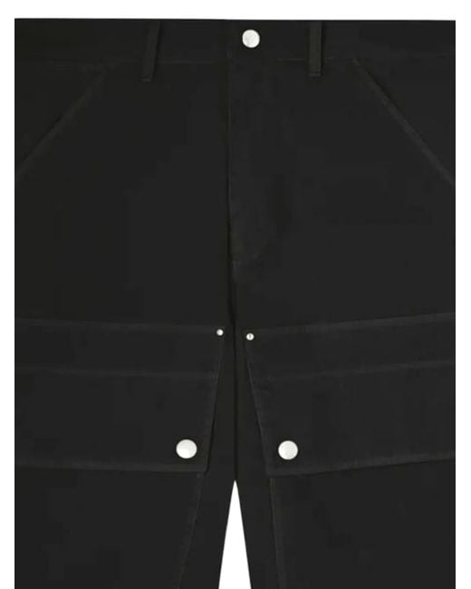 Oamc Peacemaker Black Cotton Cargo Shorts for men