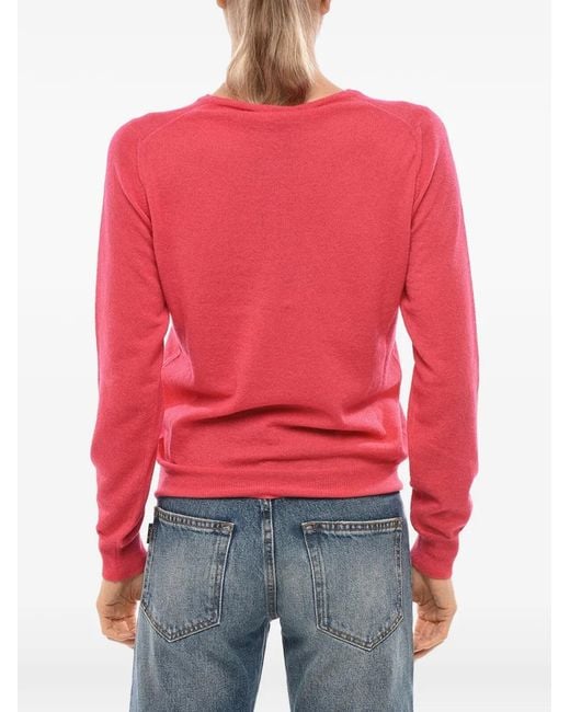 Malo Red Crew-Neck Long-Sleeve Sweater