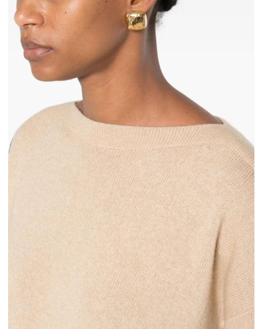 SERGIO MORETTI FIRENZE Natural Boat-Neck Sweater
