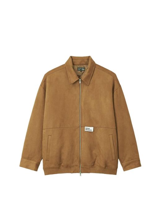 Izzue Natural Logo-Patch Zip-Up Jacket for men