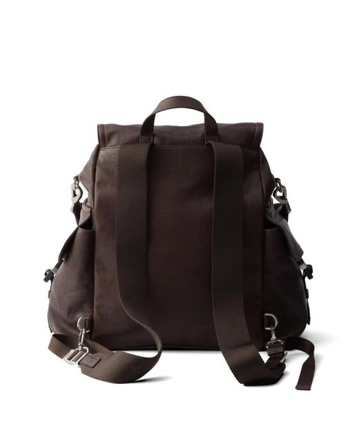 Prada Black Explore Leather Backpack for men