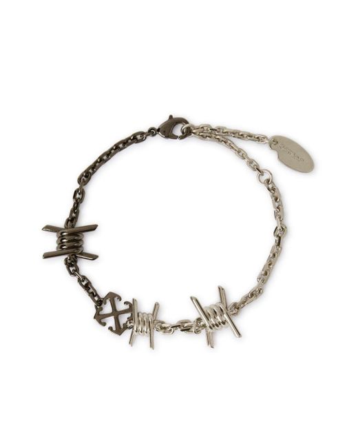 Off-White c/o Virgil Abloh Metallic Barbed Wire Bracelet for men