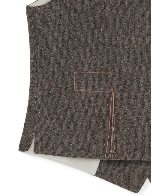 Fortela Gray Demi Single-Breasted Vest