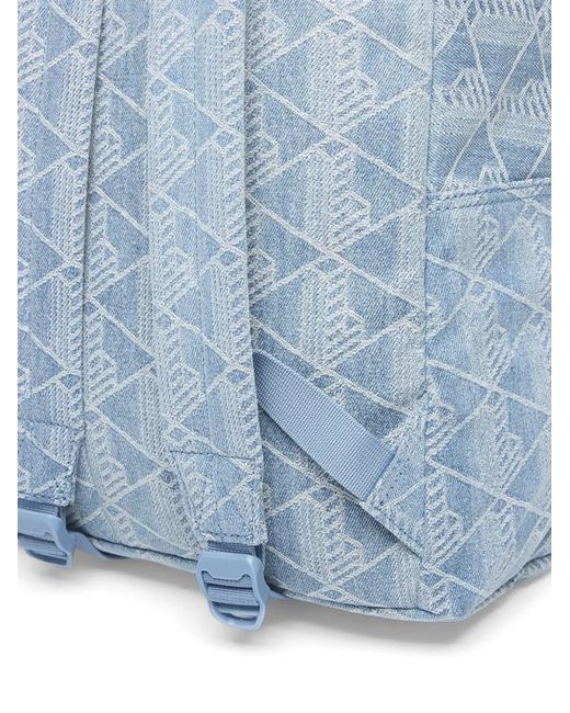 Lacoste Blue Neocroc Logo-Patch Backpack