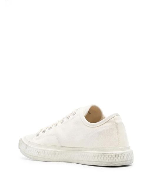Acne White Ballow Soft Tumbled Tag Sneakers