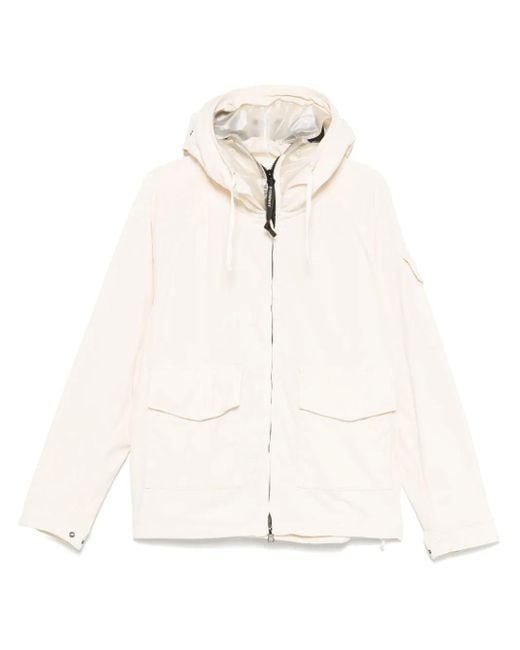 C P Company White Knj Jacket for men