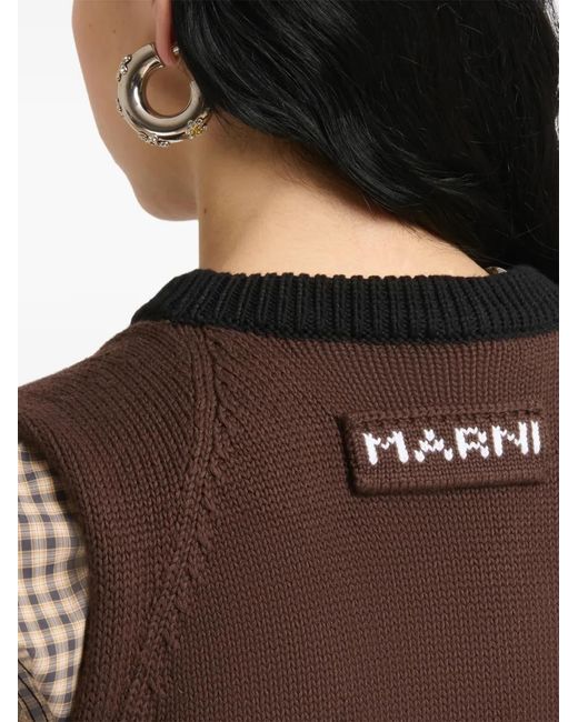 Marni Brown Pullover Mit Raglanärmeln