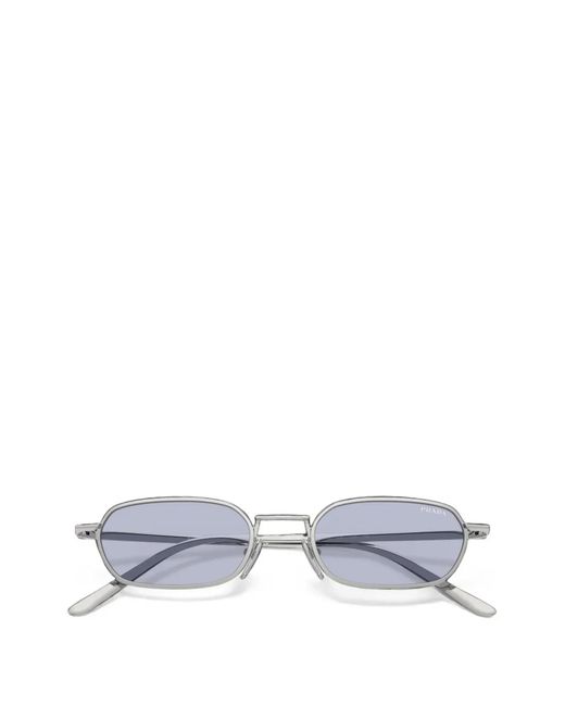 Prada White Oval-Frame Sunglasses