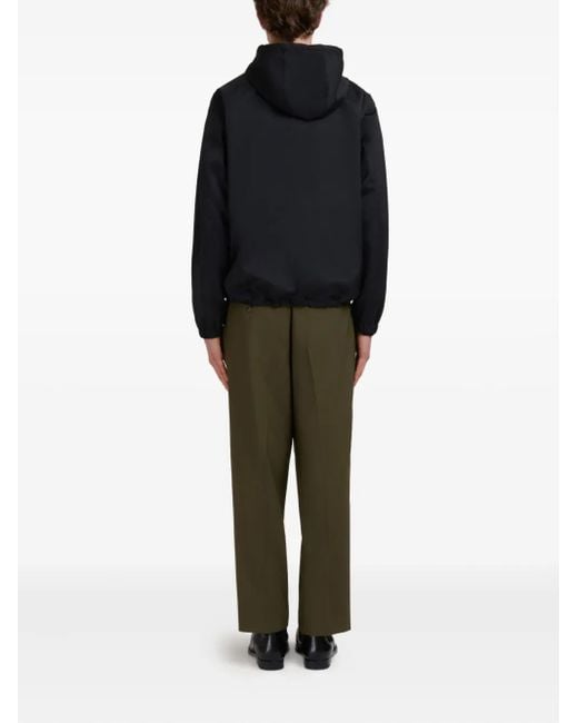 Giacca Con Cappuccio E Zip di Marni in Black da Uomo