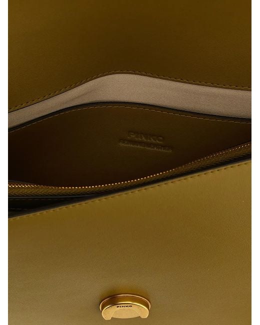 Pinko Metallic Sac À Bandoulière Love One Classic Médium