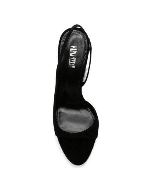 Paris Texas Black Lidia Slingback Sandals