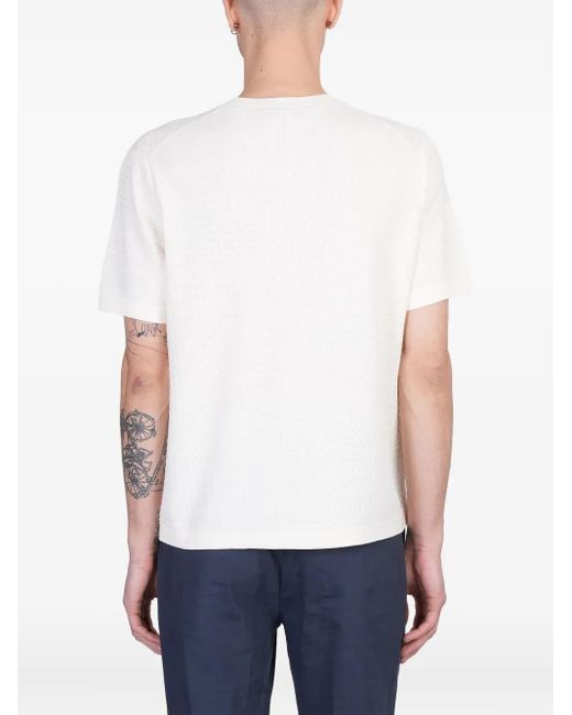メンズ Theory リブ Tシャツ White