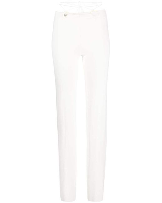 MANURI White Hanna Low-rise Trousers