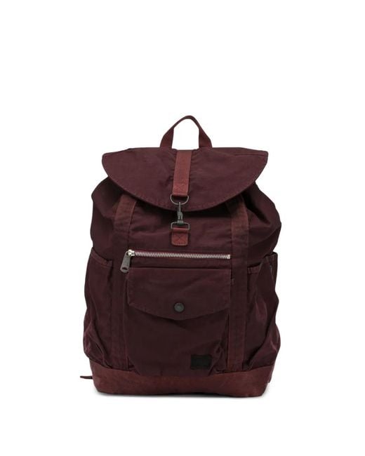 Porter-Yoshida and Co Purple Crag Buckle-Fastening Drawstring Backpack for men