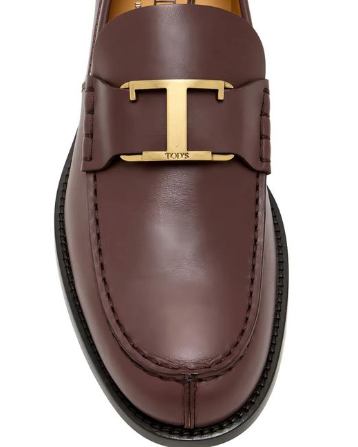 Tod's Brown T Timeless Loafers for men