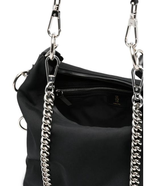 R13 Black Sac Porté Épaule À Détails De Clous Et Chaîne